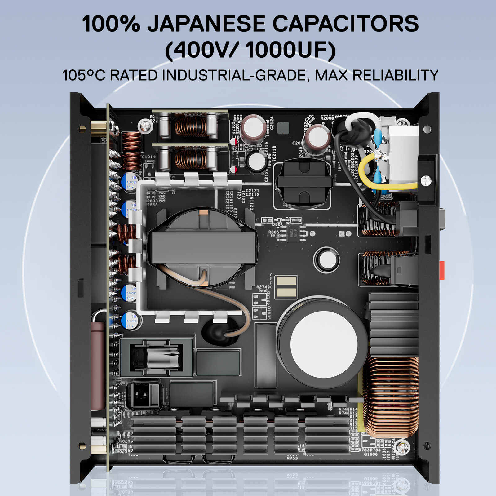 Redragon RGMS-1200W PRO 80+ Gold 1200 Watt Power Supply w/Upgraded ATX 3.1 & PCIe 5.1 Fully Modular, Compact 150mm Size, Smart ECO Low Noise Fan, 100% Japanese Capacitors, Full Mod Cables