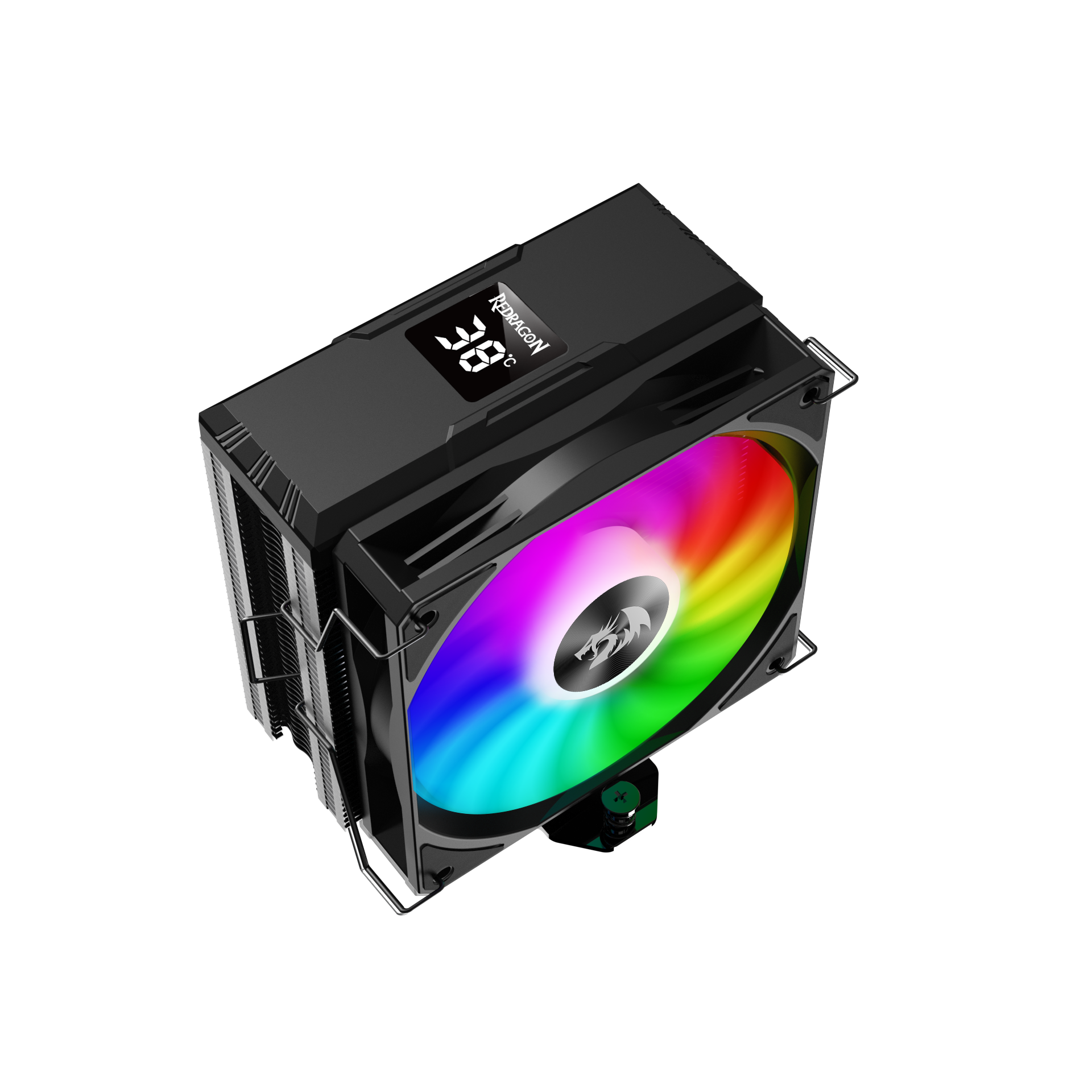 Pendingin CPU REDRAGON CC-1013 Dengan Tampilan Suhu Kipas RGB 12cm 4 Pipa Panas