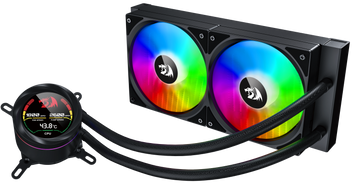 REDRAGON CCW-1019 Pendingin Cair CPU 240 dengan Layar Suhu 2x Kipas RGB 12cm
