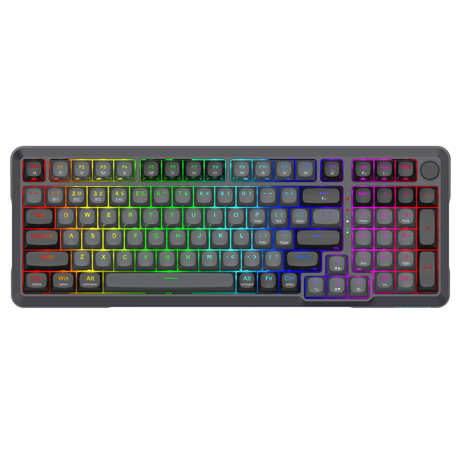 BRAGI PRO K688-RGB-PRO 3-Mode Connection GASKET Mounted Gaming Mechanical Keyboard
