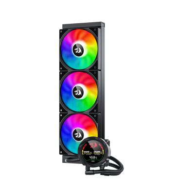 REDRAGON CCW-1017 Pendingin Cair CPU 360 Dengan Layar Suhu 3x Kipas RGB 12cm