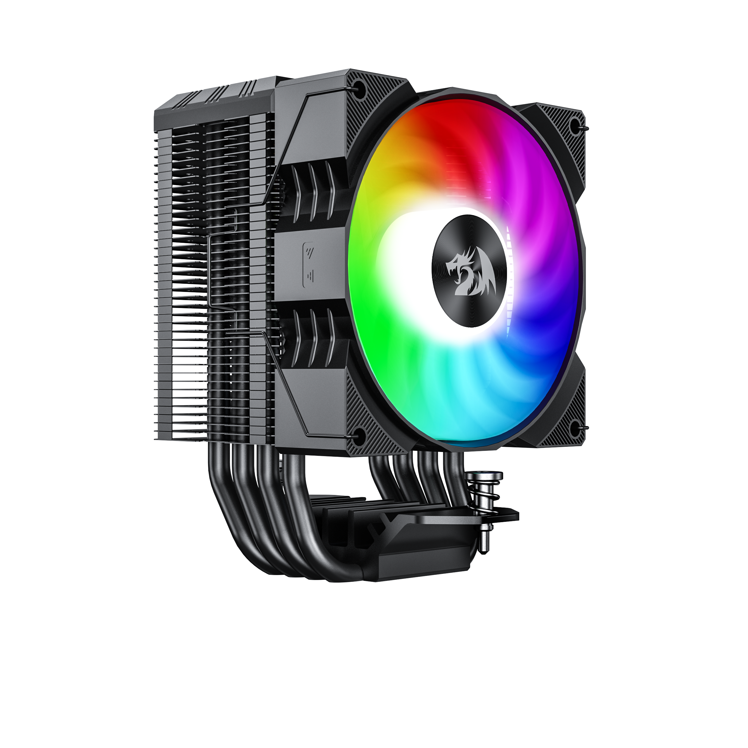 Pendingin CPU REDRAGON CC-1014 Dengan Layar Suhu Kipas RGB 9cm 4 Pipa Panas