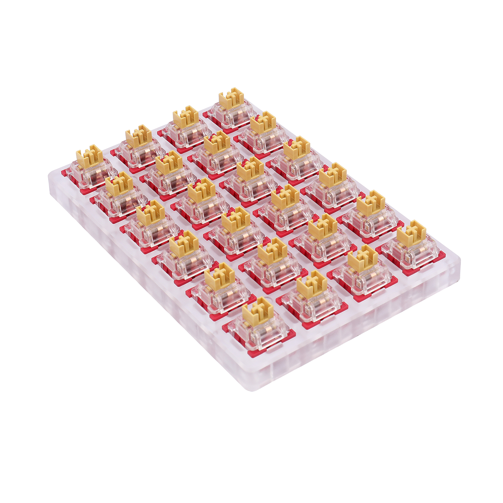 Redragon A113 Bullet-F Tactile Mechanical Switch, Hot-Swappable DIY Keyboard Clicky Switch Mod, 50 Million Click(24 pcs Switches, Keycap + Switch Puller)