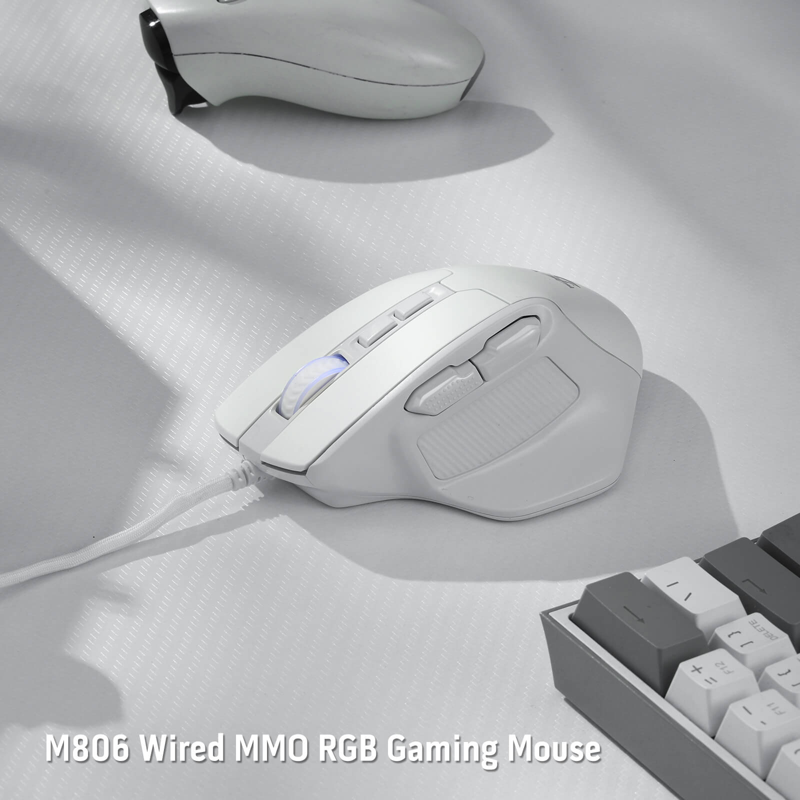 Redragon M806 Bullseye Gaming Mouse, 7 Programmable Buttons Wired RGB Gamer Mouse w/Ergonomic Natural Grip Build, Software Supports DIY Keybinds & Backlit