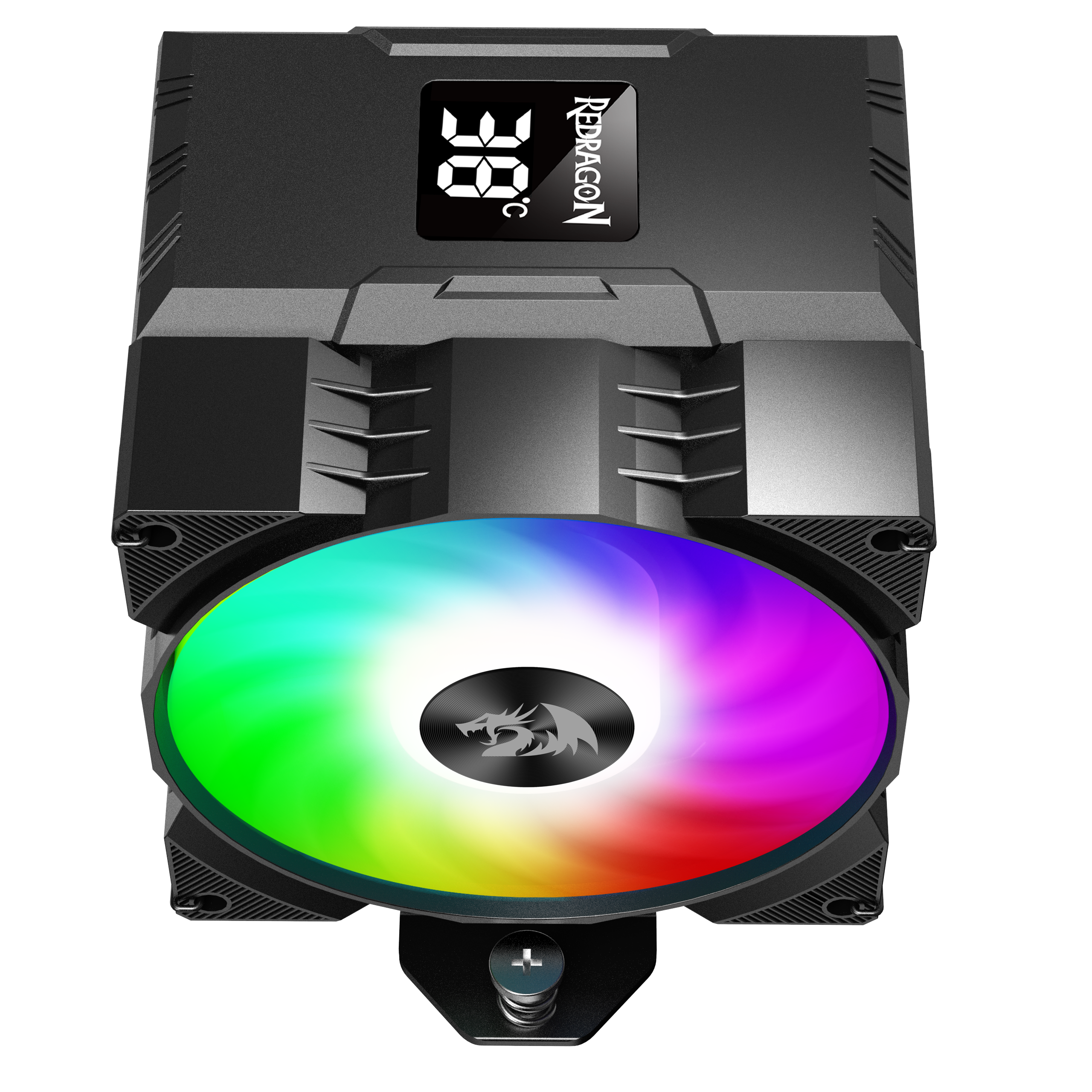 Pendingin CPU REDRAGON CC-1014 Dengan Layar Suhu Kipas RGB 9cm 4 Pipa Panas