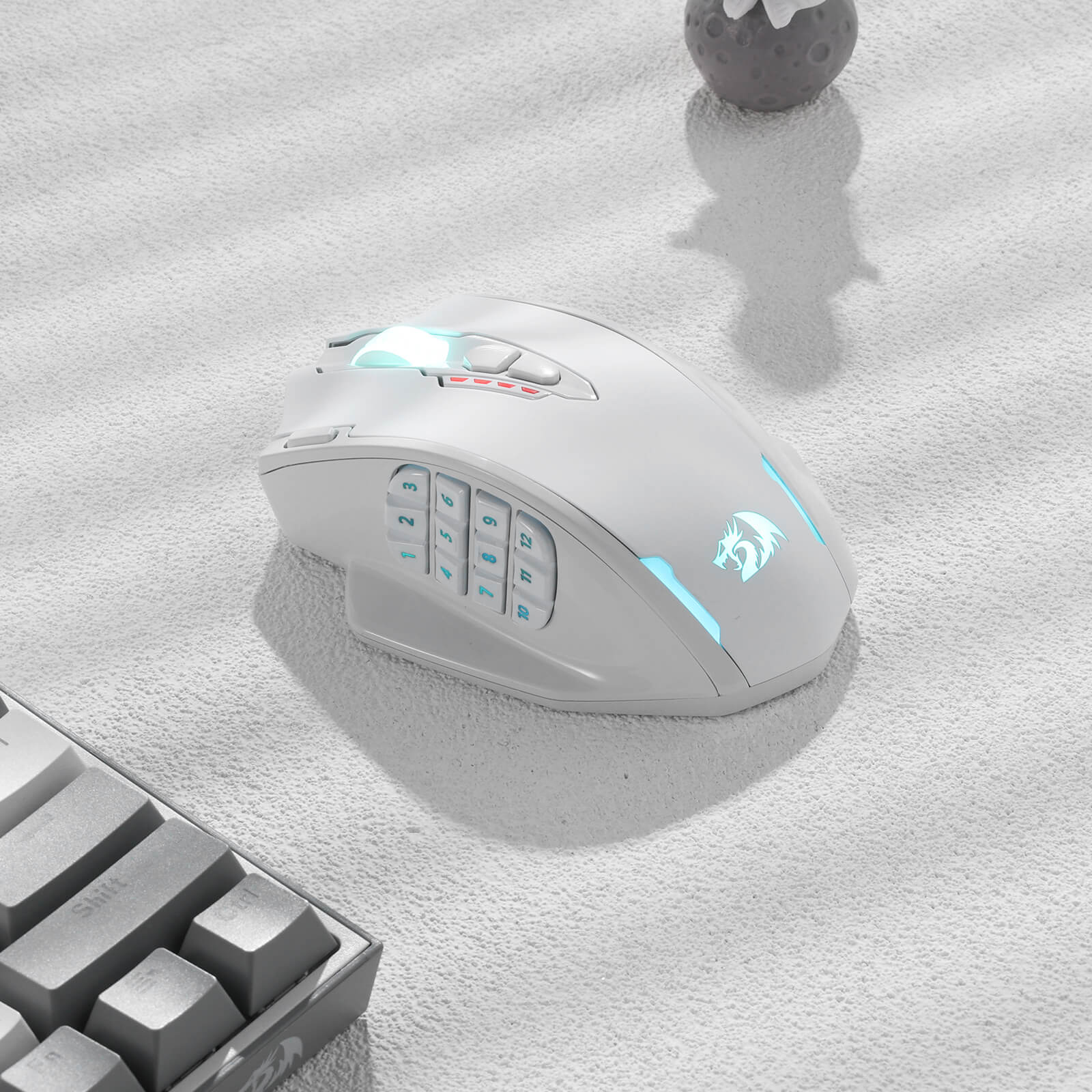 Redragon M913 Impact Elite Wireless Gaming Mouse, 16000 DPI Mouse Gaming RGB Kabel/Nirkabel dengan 16 Tombol yang Dapat Diprogram