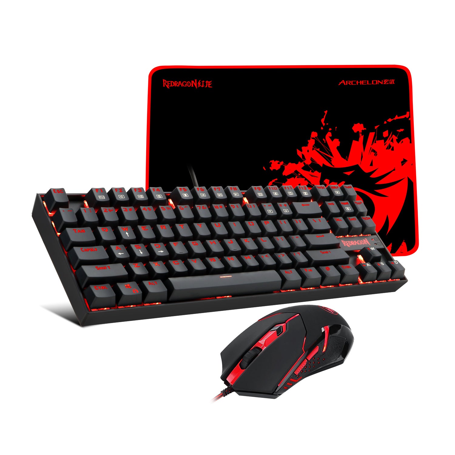 Redragon K552-BA Kombo Kabel keyboard mekanik kabel+mouse gaming kabel