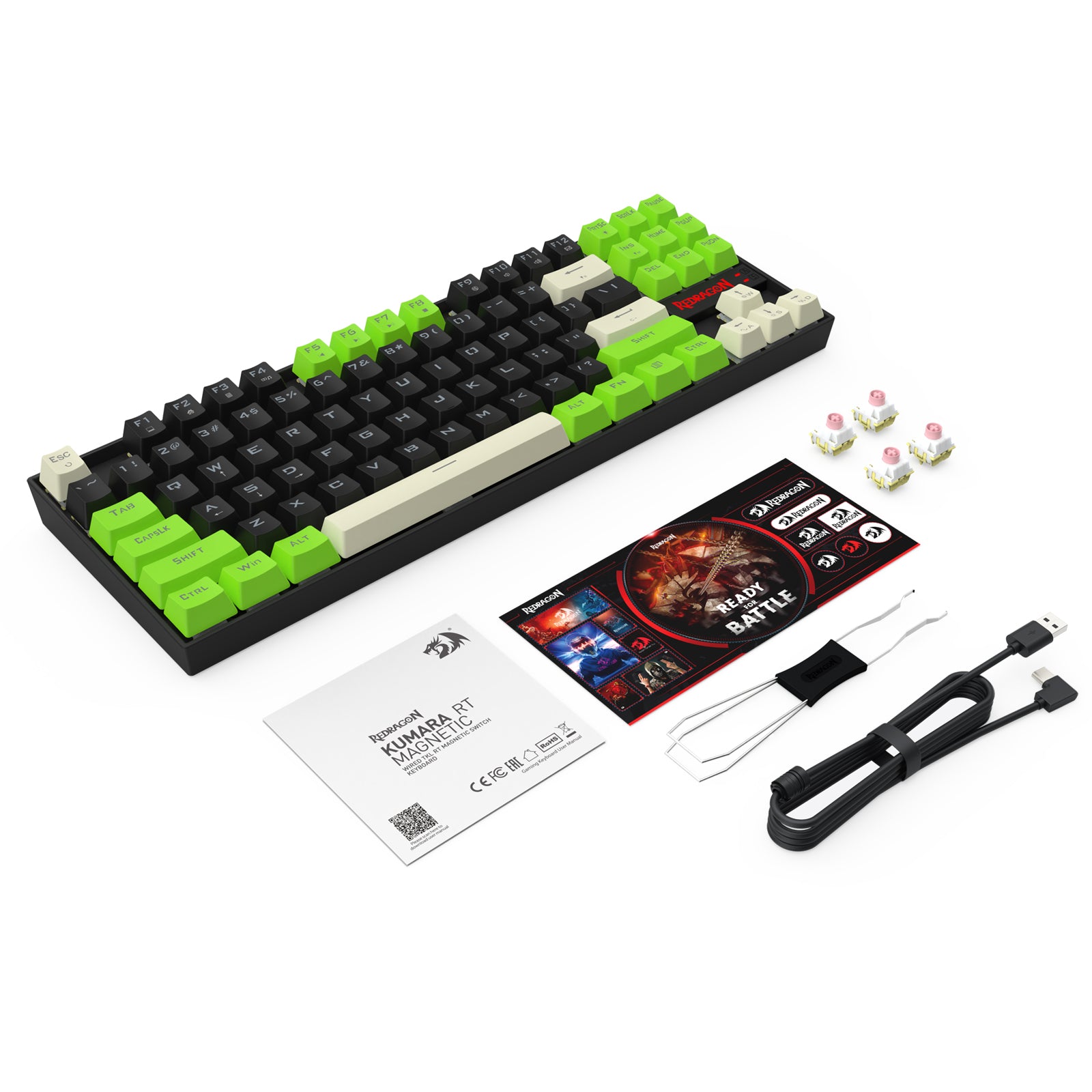 KEYBOARD SAKLAR MAGNETIK KUMARA K552BGC-M WIRED TKL RT