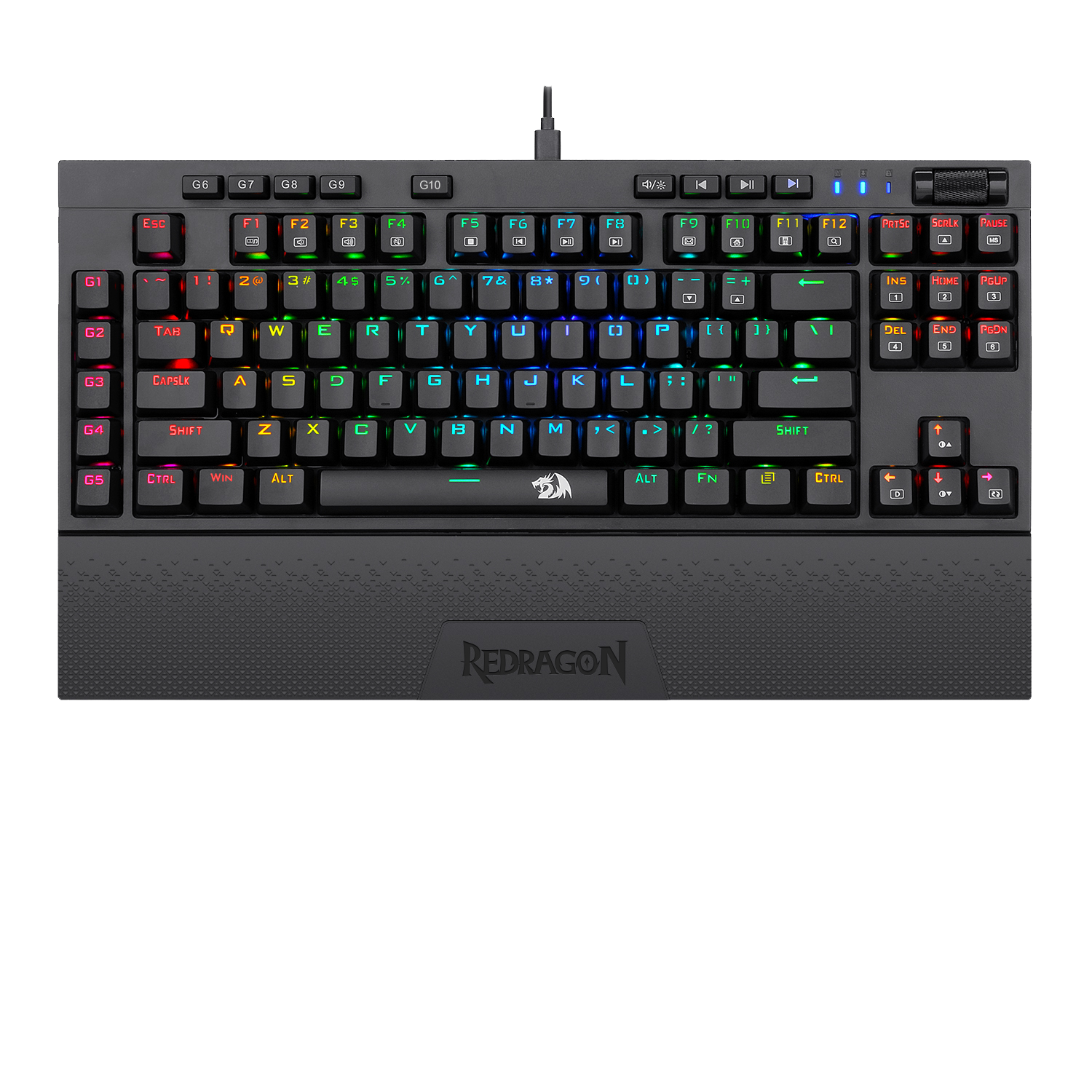 Redragon K596 VISHNU 87 Keys TKL Wired RGB Mechanical Gaming Keyboard