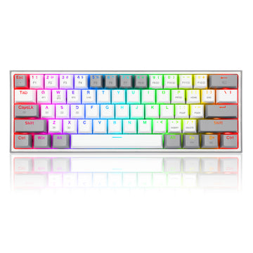 Fizz Pro K616-RGB-WG 2.4G/Bluetooth/Berkabel 61 Tombol Keyboard Mekanik
