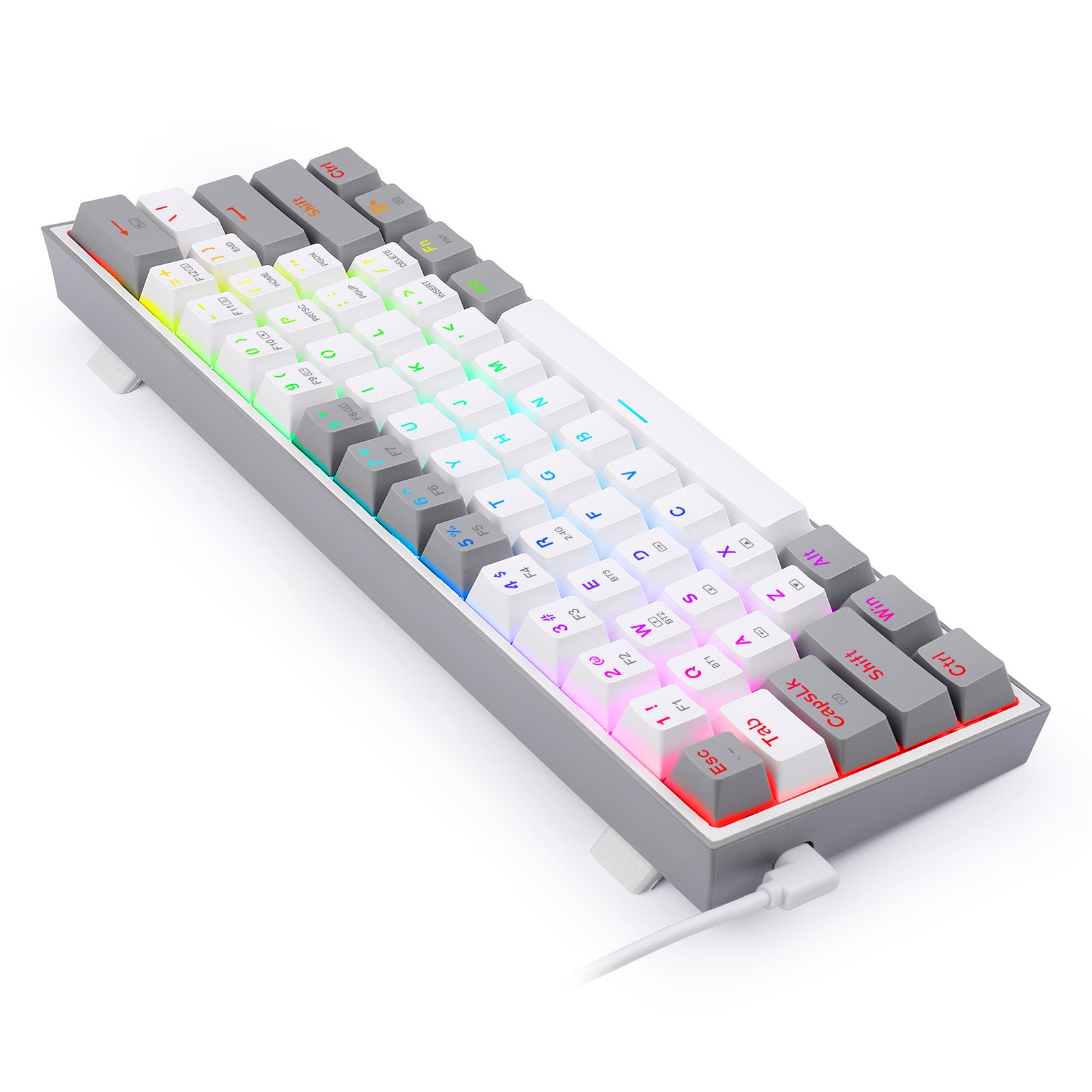 Fizz Pro K616-RGB-WG 2.4G/Bluetooth/Berkabel 61 Tombol Keyboard Mekanik