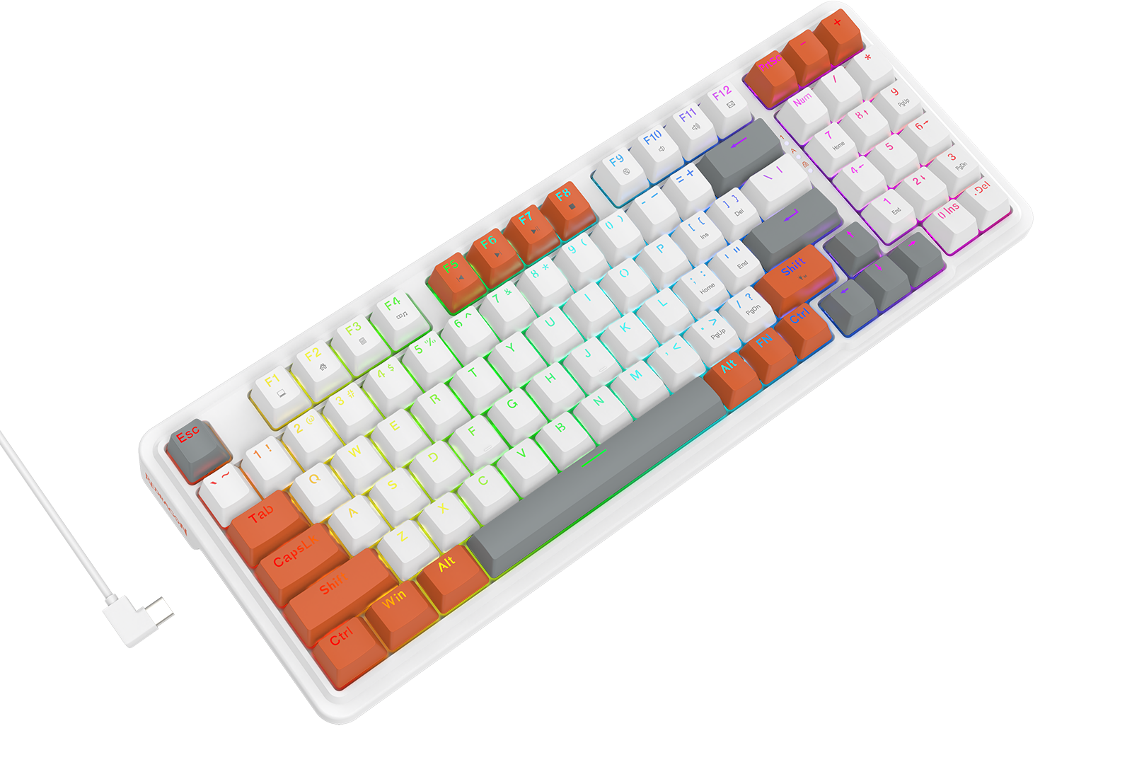 Redragon K664WOB-RGB GLORIA Wired 94 keys GASKET mounted gaming mechanical