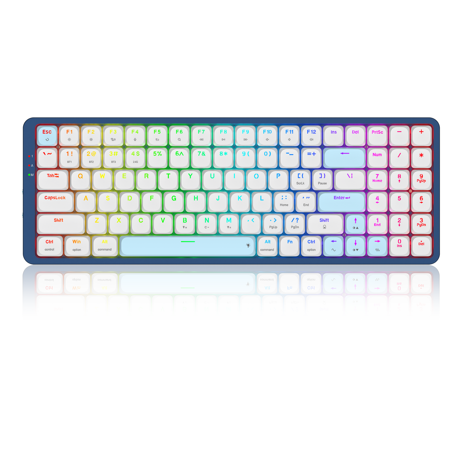 Redragon K684WB-RGB-PRO EVA PRO Papan ketik mekanis 94 tombol profil rendah koneksi 3 mode