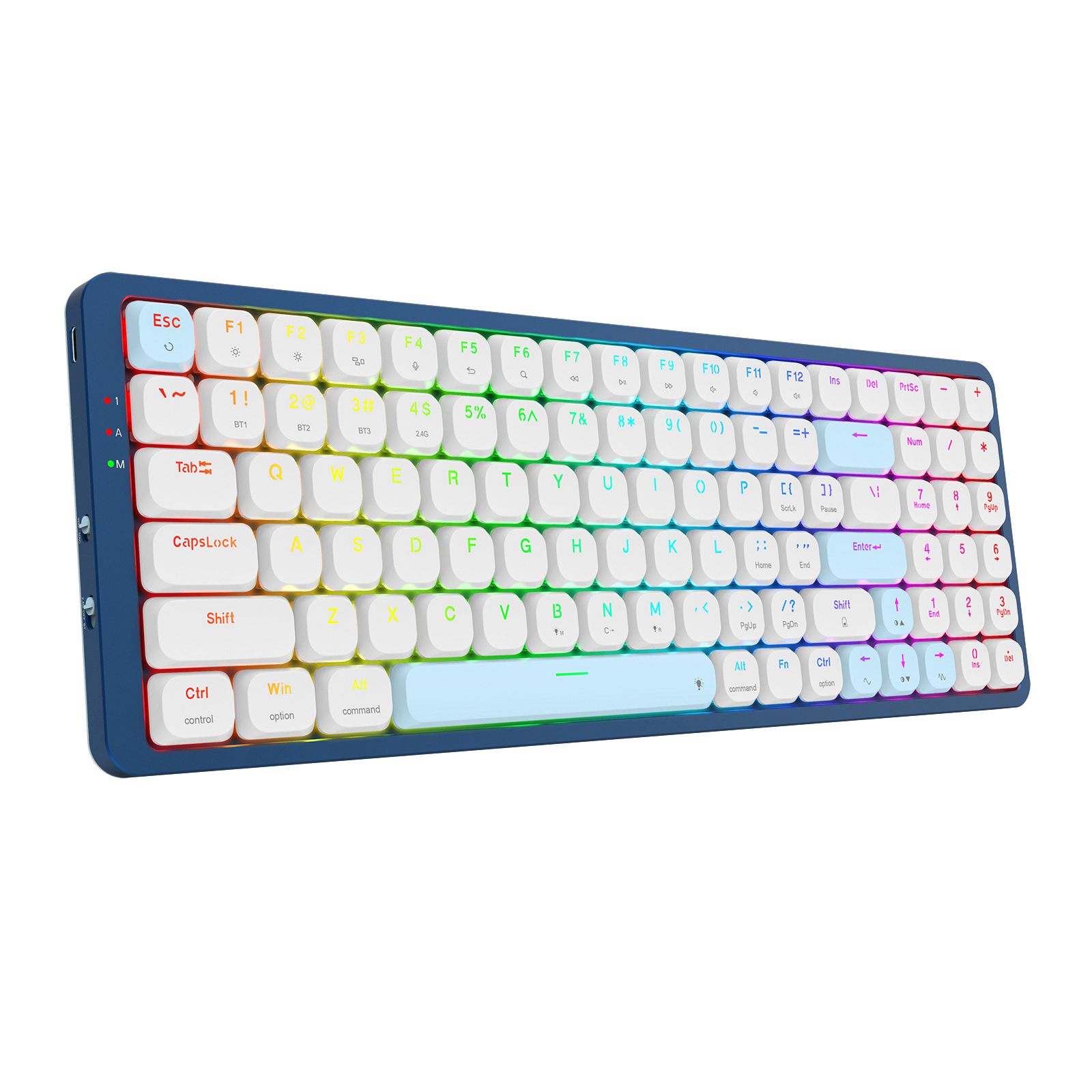 Redragon K684WB-RGB-PRO EVA PRO Papan ketik mekanis 94 tombol profil rendah koneksi 3 mode