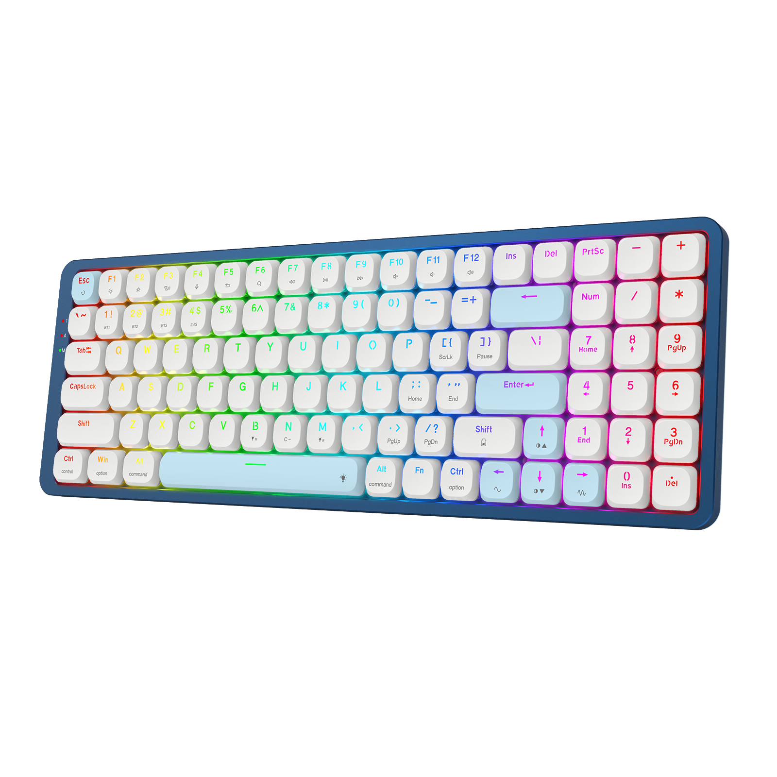 Redragon K684WB-RGB-PRO EVA PRO Papan ketik mekanis 94 tombol profil rendah koneksi 3 mode