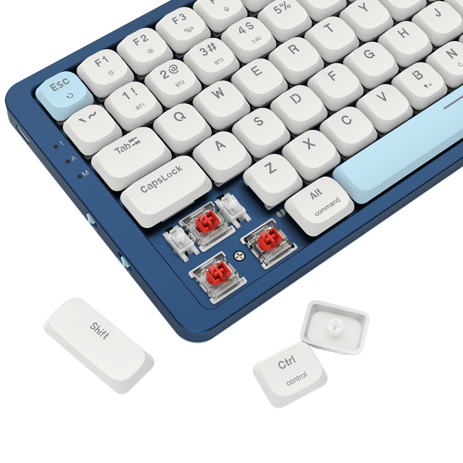 Redragon K684WB-RGB-PRO EVA PRO Papan ketik mekanis 94 tombol profil rendah koneksi 3 mode