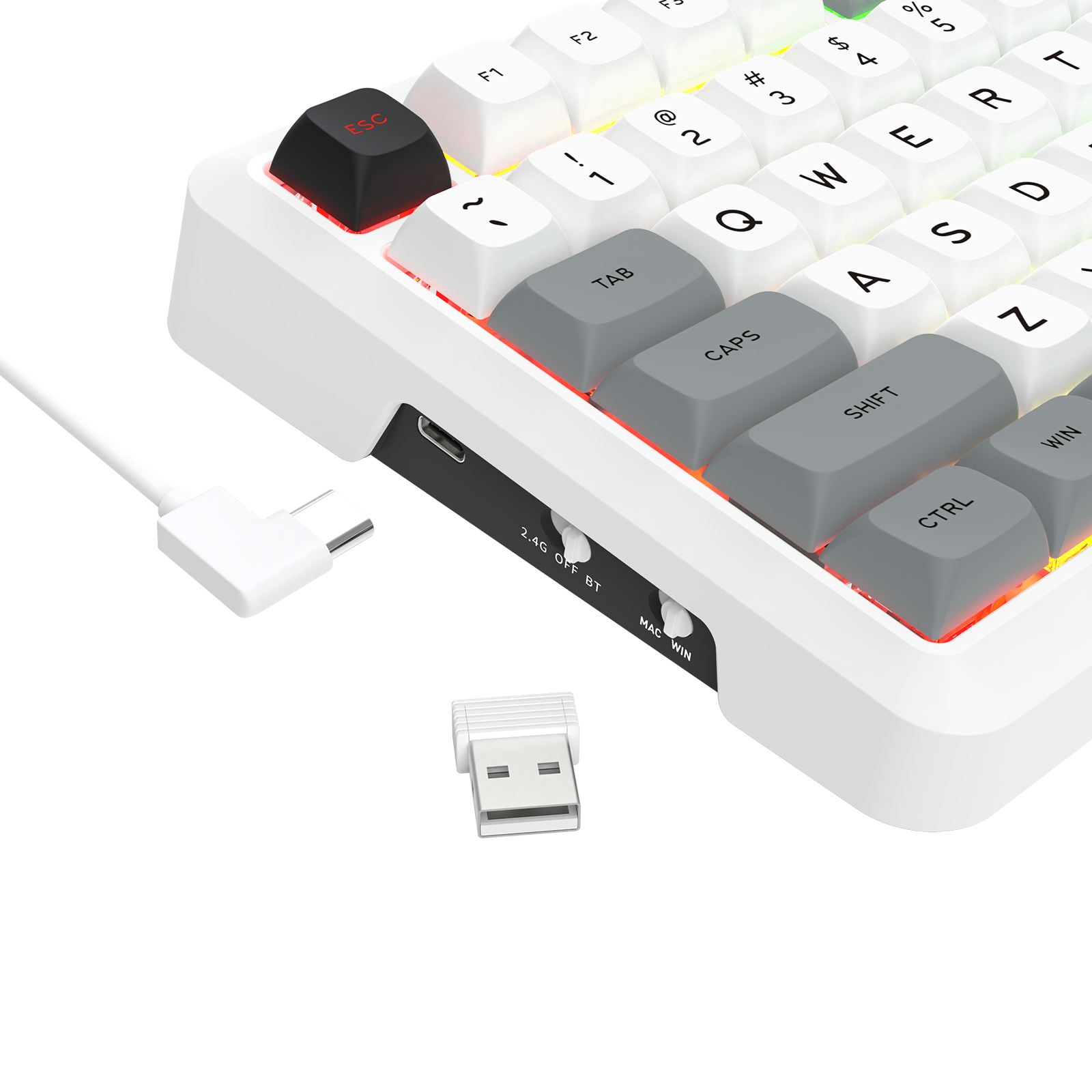 BRAGI PRO K688-RGB-PRO 3-Mode Connection GASKET Mounted Gaming Mechanical Keyboard