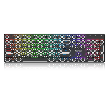 FLARE PRO K710RGB-PRO 3 Mode Koneksi Keyboard Mekanik Keycap Mesin Tik Retro