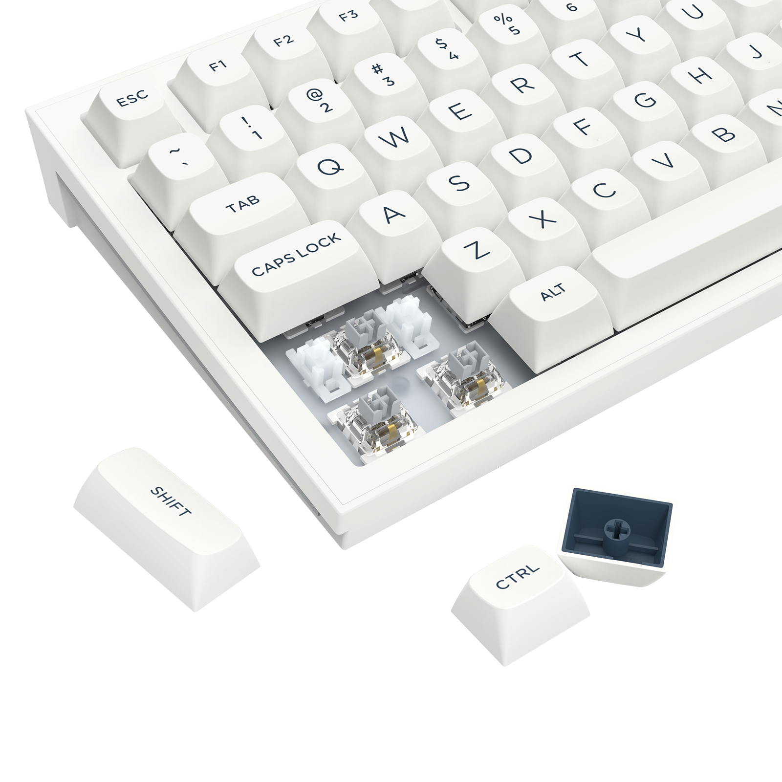 FLAMBERGE K723 Keyboard Mekanik Gaming GASKET Mounted 90% dengan 3 Mode Koneksi
