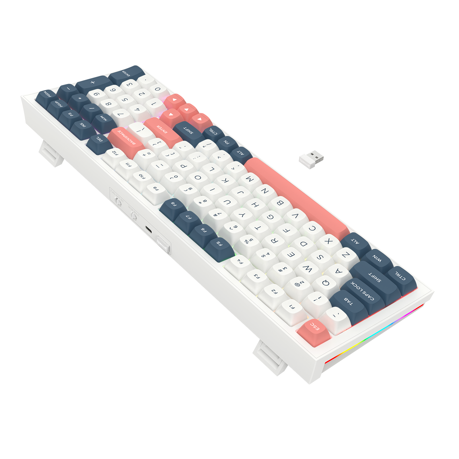 FLAMBERGE K723 Keyboard Mekanik Gaming GASKET Mounted 90% dengan 3 Mode Koneksi