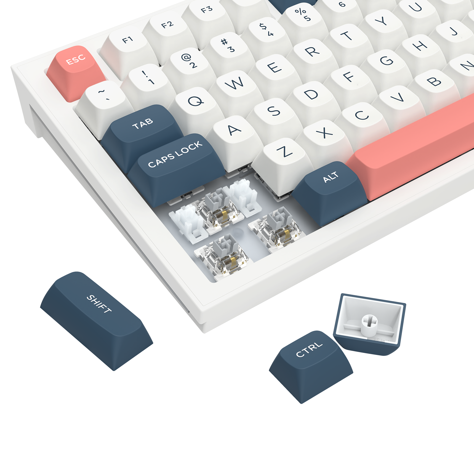 FLAMBERGE K723 Keyboard Mekanik Gaming GASKET Mounted 90% dengan 3 Mode Koneksi
