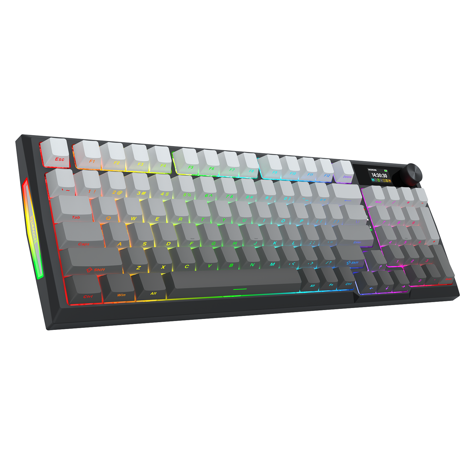 K725SP-RGB-PRO Papan ketik mekanis gasket 3 mode 98+1 dengan layar LCD