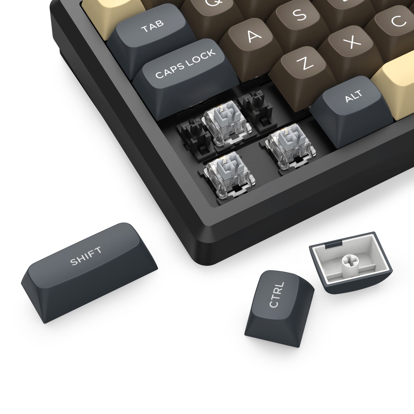 URANUS PRO 65 K727CGY-RGB-PRO 3 Modes Connection Aluminum Alloy Body Mechanical Keyboard