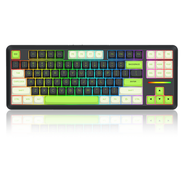 WILDSLASH K734BWG-RGB-PRO 3 Modes Connection TKL Mechanical Gaming Keyboard