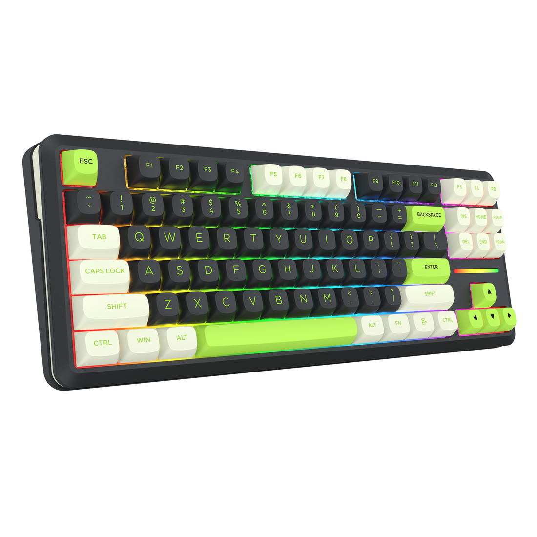 WILDSLASH K734BWG-RGB-PRO 3 Modes Connection TKL Mechanical Gaming Keyboard