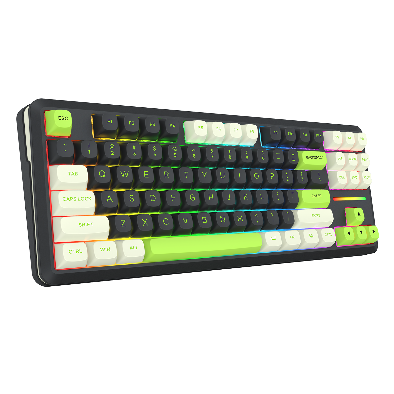 WILDSLASH K734BWG-RGB-PRO 3 Modes Connection TKL Mechanical Gaming Keyboard