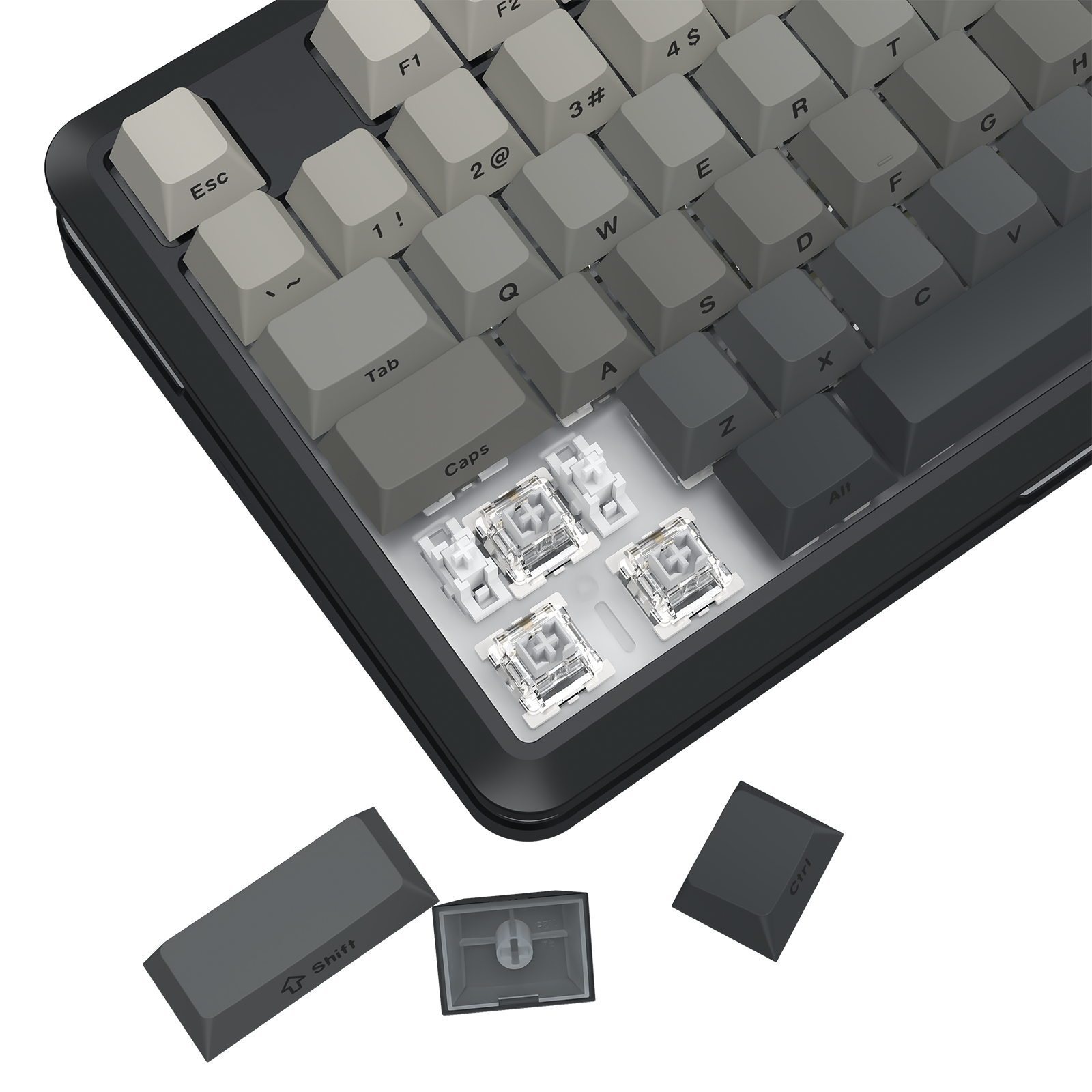 Keyboard Mekanis WILDSLASH K734SP-RGB-PRO Koneksi 3 Mode TKL GASKET Mounted