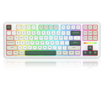 WILDSLASH K734WCG-RGB-PRO 3 Modes Connection TKL Mechanical Gaming Keyboard
