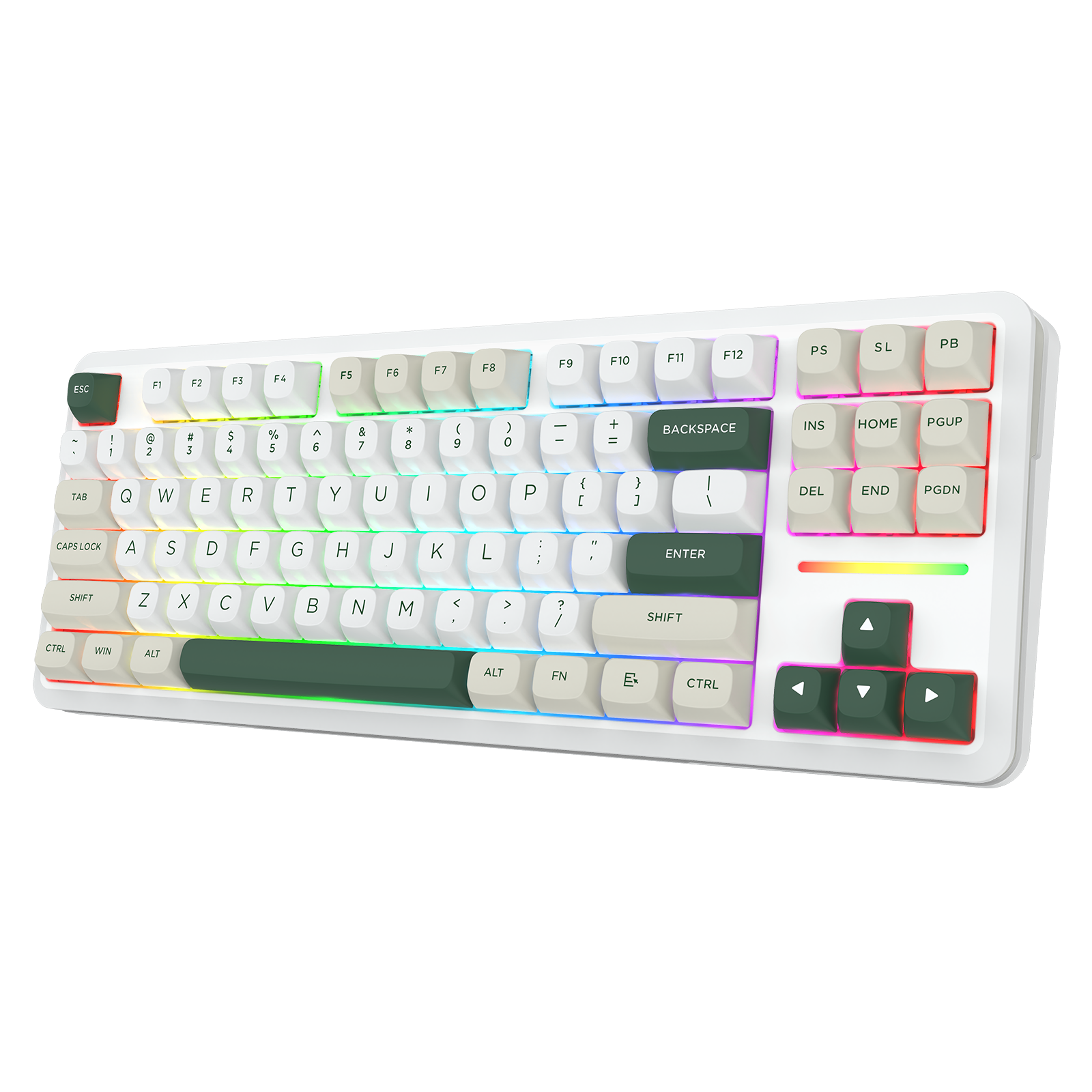 WILDSLASH K734WCG-RGB-PRO 3 Modes Connection TKL Mechanical Gaming Keyboard