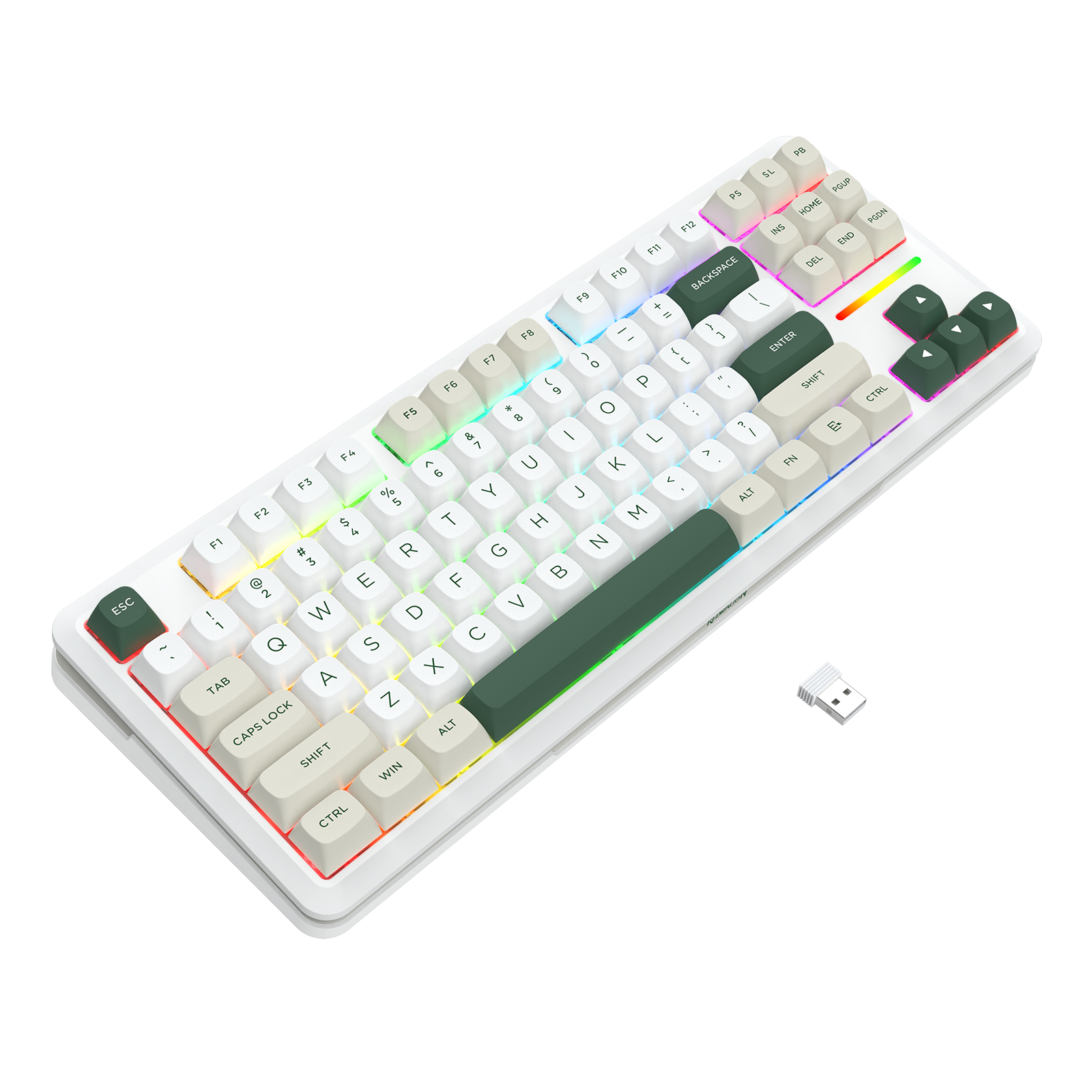 WILDSLASH K734WCG-RGB-PRO 3 Modes Connection TKL Mechanical Gaming Keyboard