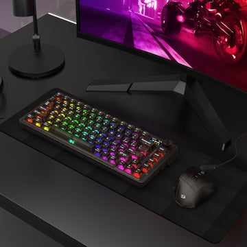 KEYBOARD MEKANIS QMK HORIUM K751CTB-RGB-PRO 3 MODE 75% GASKET MOUNTED
