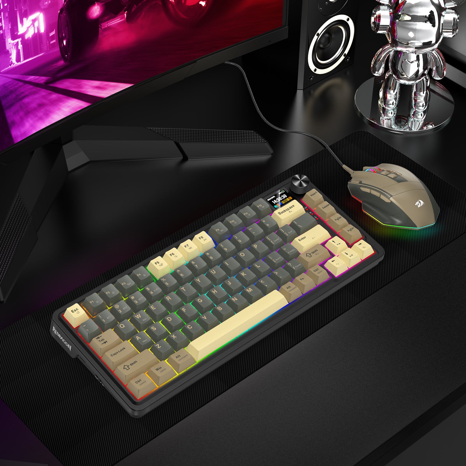 THORIUM K751GBC-RGB-PRO 3 MODES 75% GASKET MOUNTED QMK MECHANICAL KEYBOARD