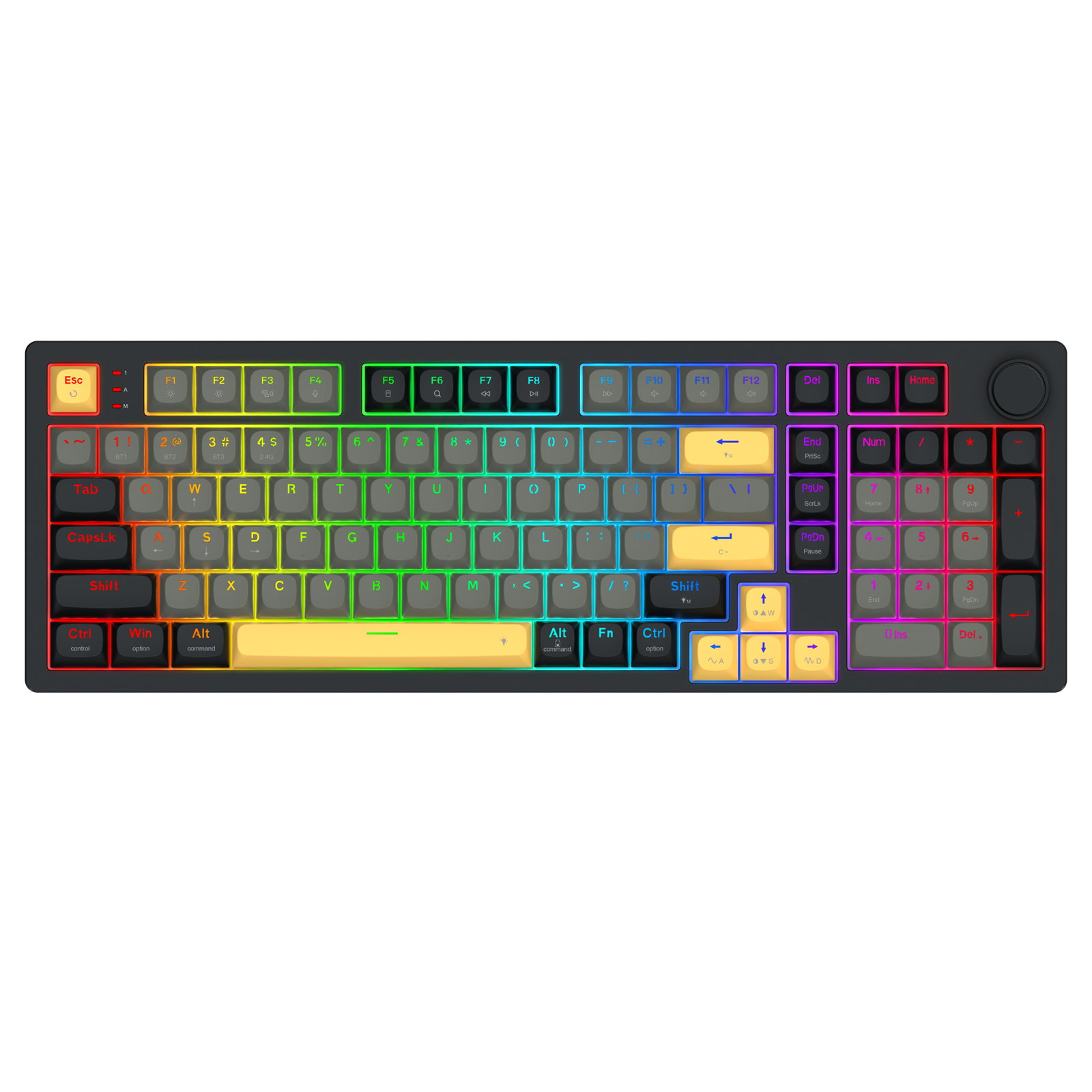 K756GBY-RGB-PRO 100+1 Keyboard mekanis Gasket Aluminium