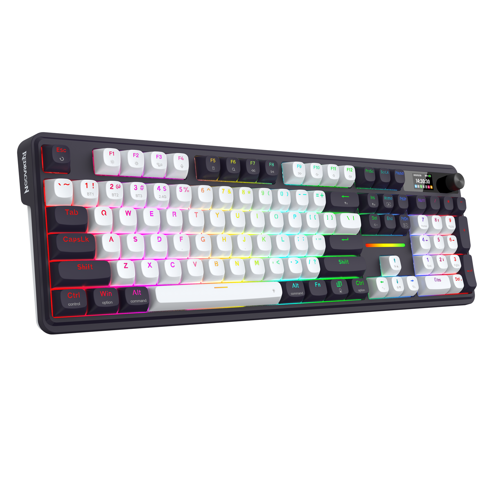 Redragon K762WB-RGB-PRO 3-Mode 104 Keyboard Mekanikal Gasket dengan Layar LCD
