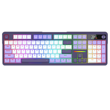 Redragon K762WP-RGB-PRO 3-Mode Keyboard Mekanik Gasket 104 Tombol dengan Layar LCD