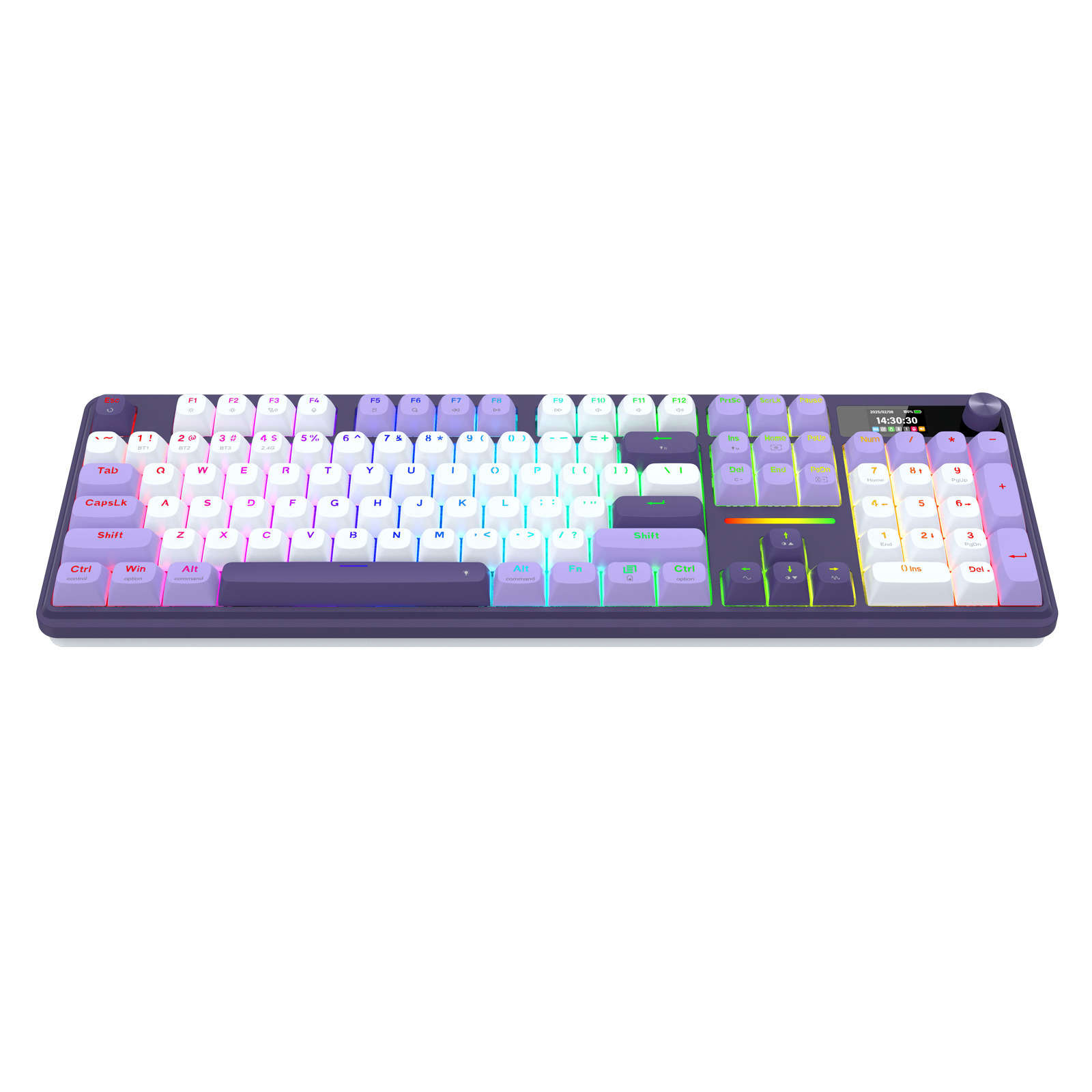 Redragon K762WP-RGB-PRO 3-Mode Keyboard Mekanik Gasket 104 Tombol dengan Layar LCD