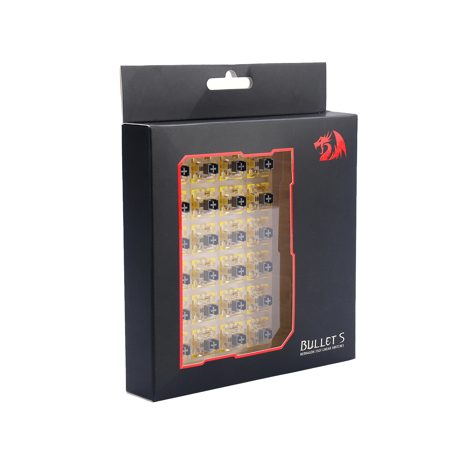 Redragon A113 Bullet-S Tactile Mechanical Switch, Modifikasi Keyboard DIY Hot-Swappable Clicky Switch, 50 Juta Klik (24 pcs Switch, Keycap + Pencabut Switch)