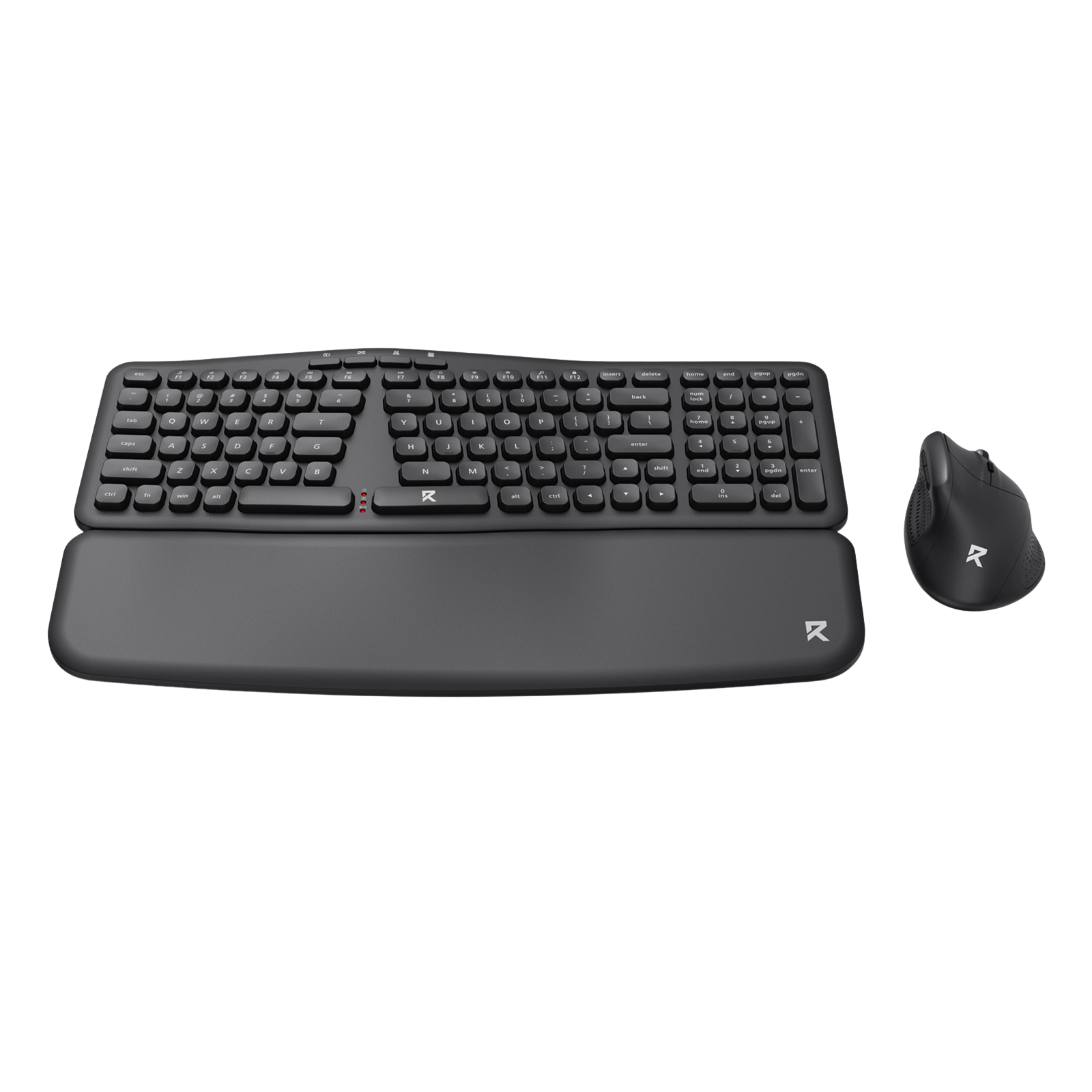 Redragon BS7162 Wireless Keyboard and Mouse Combo, 108 Keys 2.4Ghz Wireless Low-Profile Membrane Keyboard w/Sloping Comfy Design, Wrist Rest, 4000 DPI Max Ergonomic Mouse