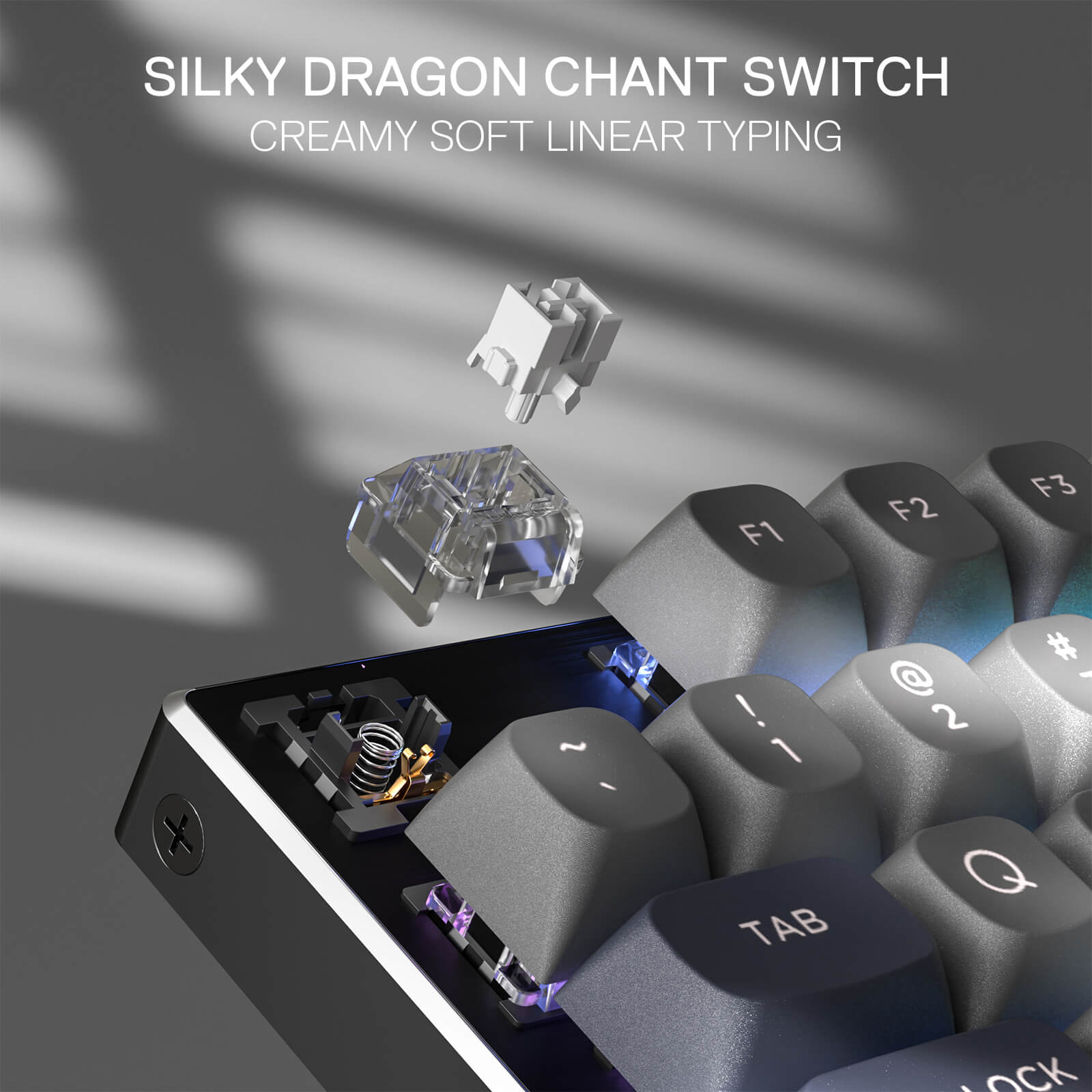 Redragon K556 SE Wired Gaming Keyboard, 104 Keys Hot-Swap Mechanical Keyboard w/Original Aluminum Base, Upgraded Socket, Noise Dampening Kit, PBT Keycaps & Custom Linear Switch, Dawn Sakura Color
