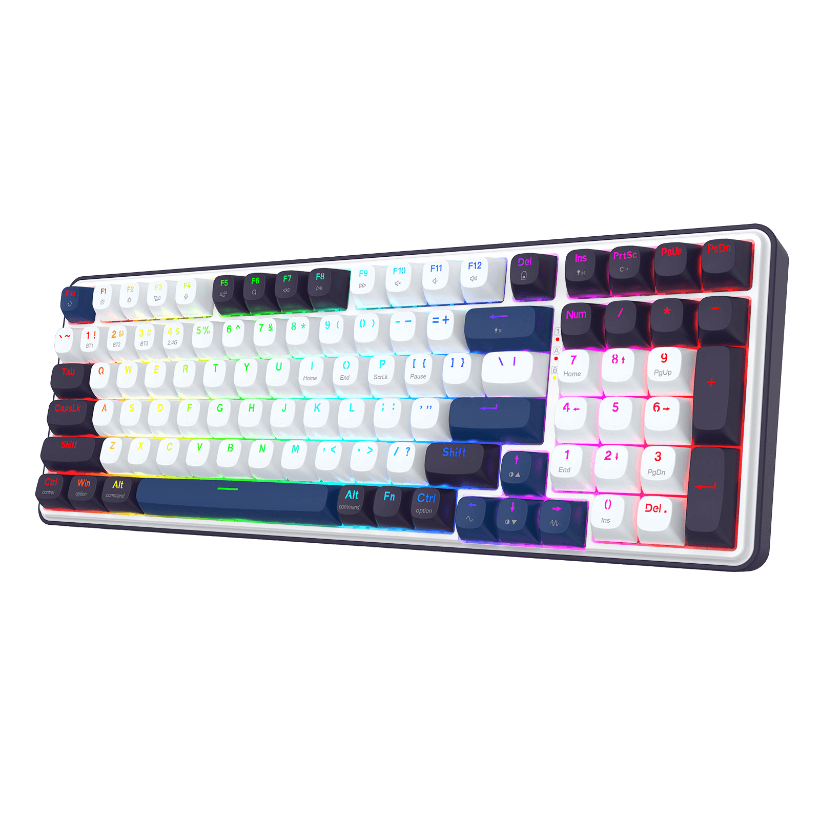 Redragon K744 PRO 99 Keys Wireless Gasket RGB Gaming Keyboard, 3-Mode Mechanical Keyboard w/Hot-Swap Socket, Round PBT Keycaps & 5-Layer Noise Dampening, Custom Linear Switch