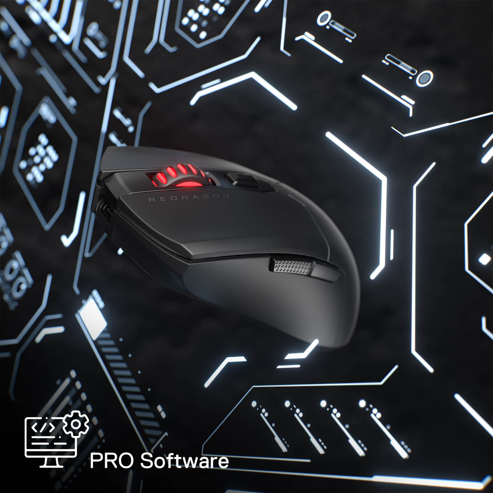 Redragon M995 Wireless Gaming Mouse, 26000 DPI Wired/Wireless Gamer Mouse w/ 3-Mode Connection, BT & 2.4G Wireless, 6 Macro Buttons, Durable Power Capacity for PC/Mac/Laptop