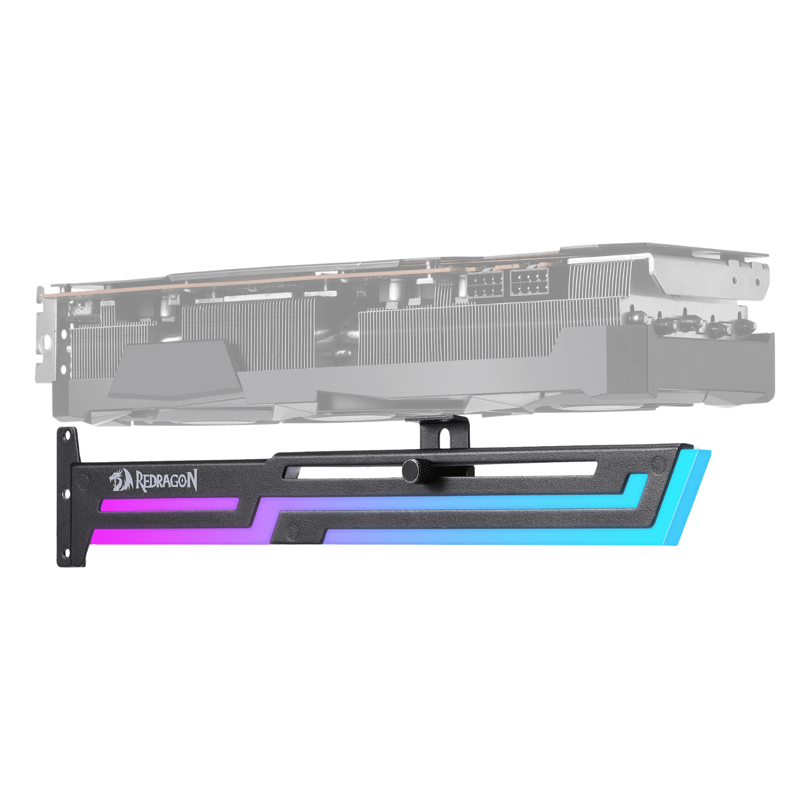 Redragon GCP03 ARGB GPU Support Bracket, 5V 3pin ARGB Graphics Card Holder, Video Card Sag Holder, Adjustable Length and Height Brace Support
