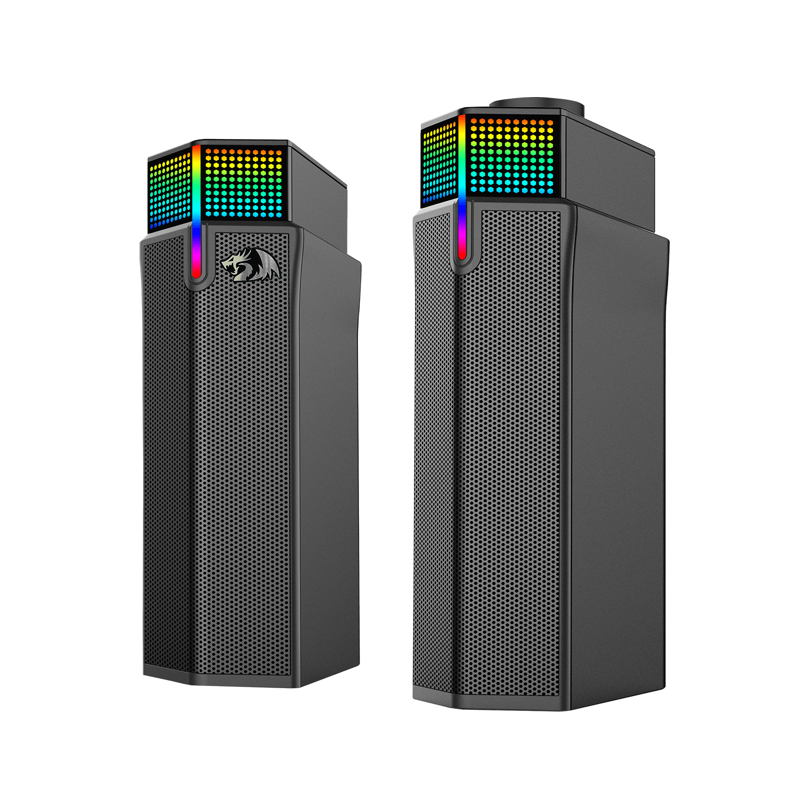 Redragon GS511 Wireless RGB Desktop Speakers, 2.0 PC Gaming Soundbar w/BT 5.3/USB Mode, Dual-Play Design, Rich Stereo Sound and Bass, RGB Backlight & All-in-one Control, USB Powered