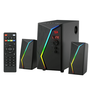 Redragon GS520 PRO Computer Gaming Speakers with Subwoofer, 2.1 Channel RGB Stereo Speakers for Desktop w/Massive 45W Max Power, Unparalleled Adjustable Bass, Bluetooth 5.0, SD & 3.5mm AUX Inputs
