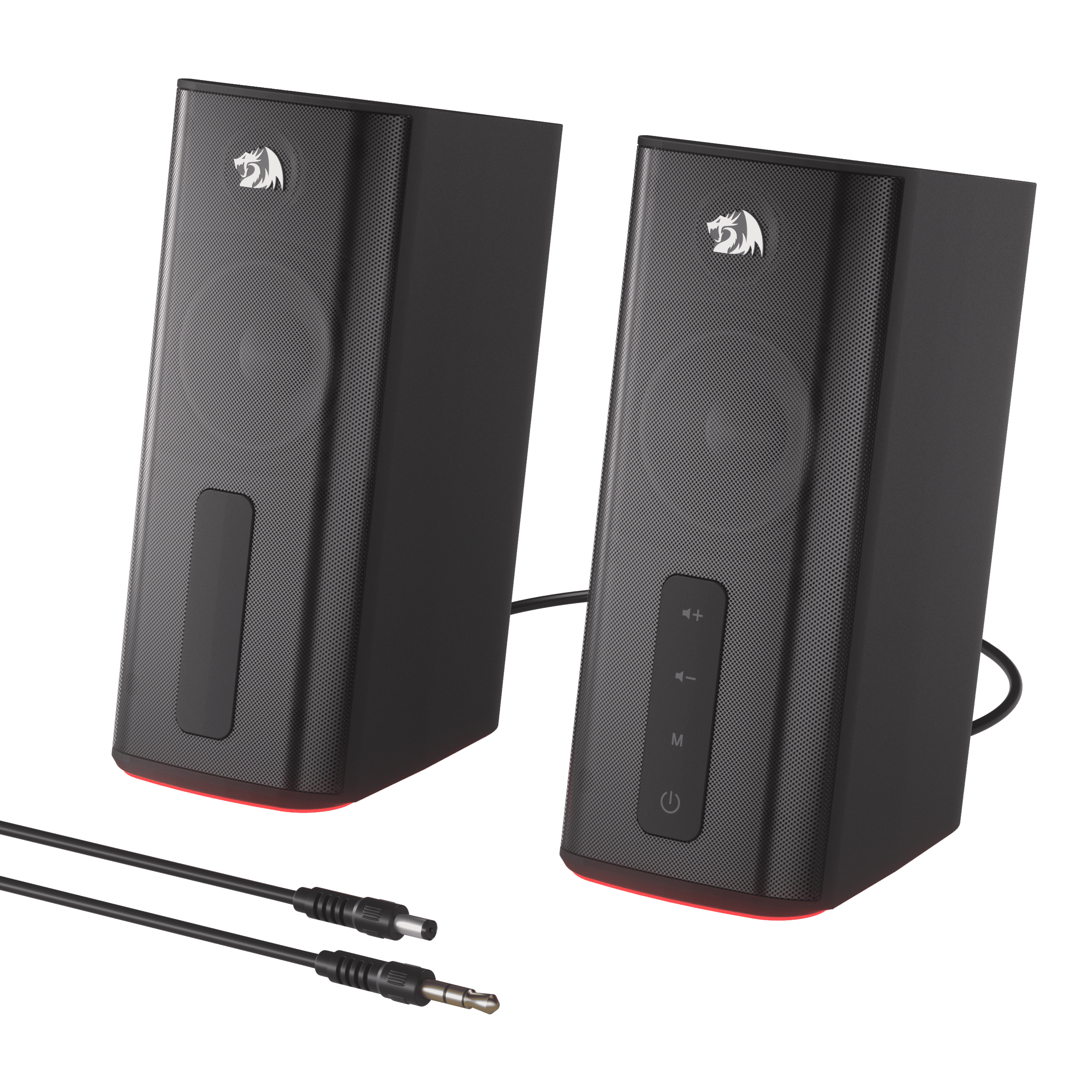 Redragon GS814 Stereo Desktop Speaker, 20W Output, 4 Real Units, BT 5.0/3.5mm AUX, Enhanced Bass, Touch-Control, Dynamic RGB Lighting