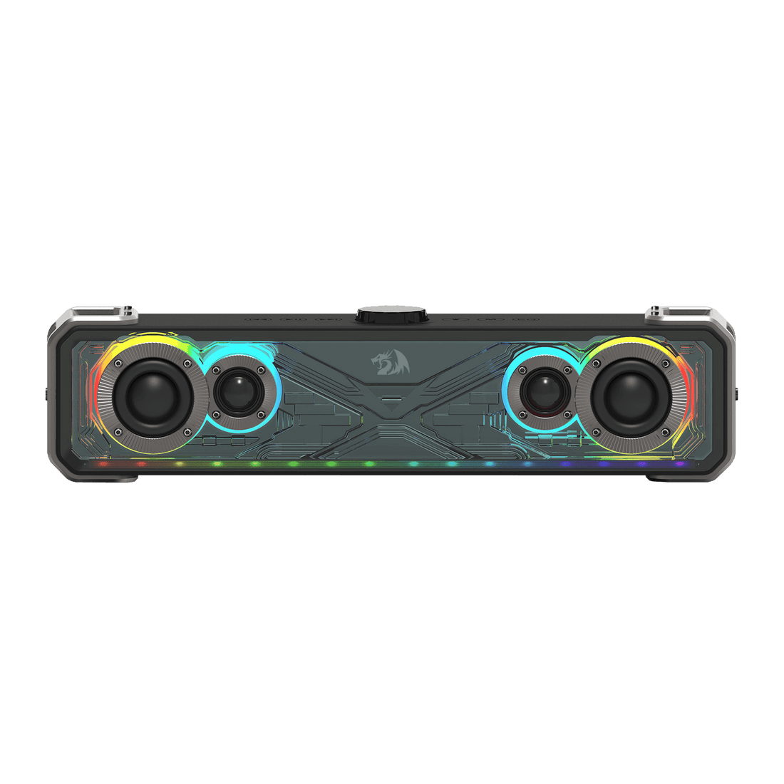 Redragon GS817 RGB Desktop Soundbar, 2.0 Channel Stereo Speakers for Desktop w/Massive 30W Max Power, Touch-Control, Bluetooth 5.3 & 3.5mm AUX Inputs, Black